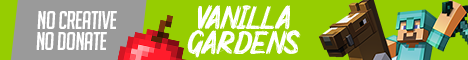 Представление сервера Vanilla Gardens - классический Minecraft